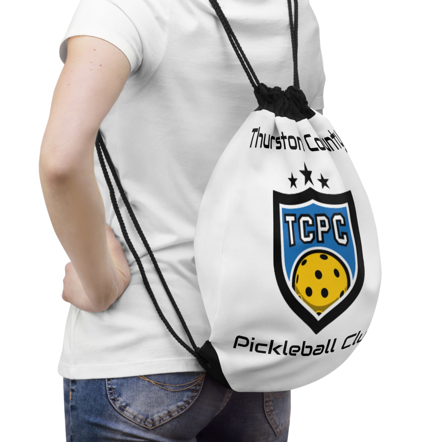 TCPC Drawstring Bag - Perfect for Pickleball Shoes or Accessories Carryall