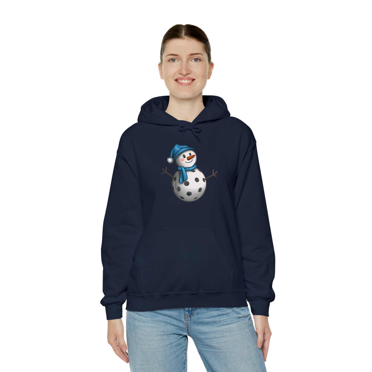 Unisex Heavy Blend™ Pickleball Snowman Hooded Sweatshirt