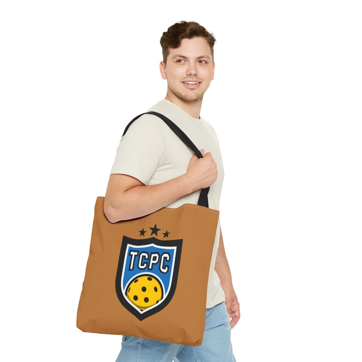 TCPC Brown Tote Bag - Perfect for Pickleball Fans and Daily Use