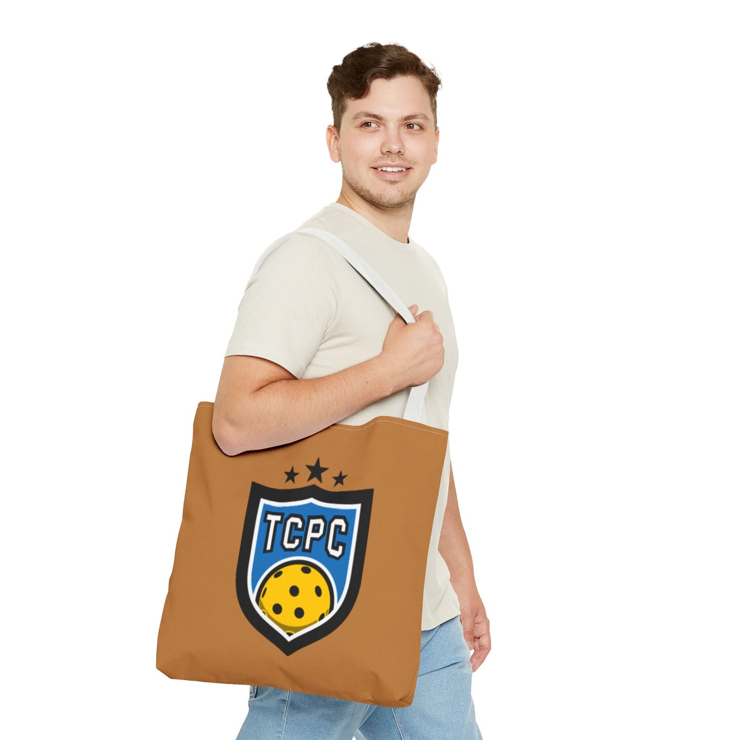 TCPC Brown Tote Bag - Perfect for Pickleball Fans and Daily Use