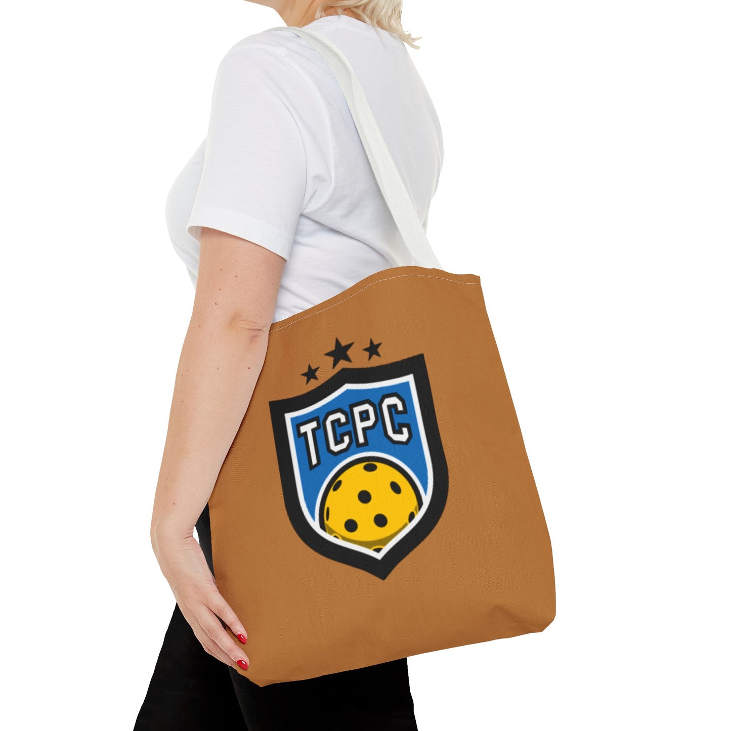 TCPC Brown Tote Bag - Perfect for Pickleball Fans and Daily Use