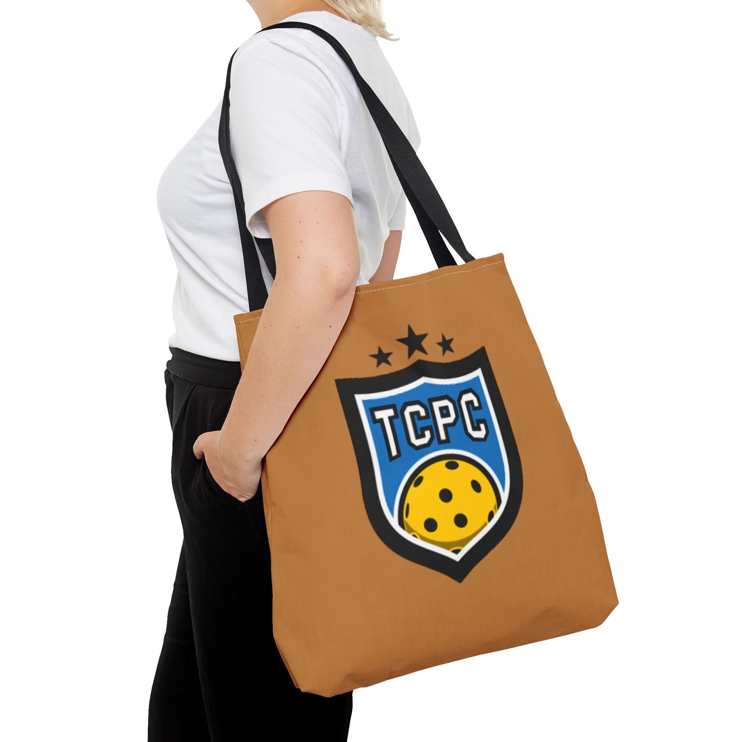 TCPC Brown Tote Bag - Perfect for Pickleball Fans and Daily Use