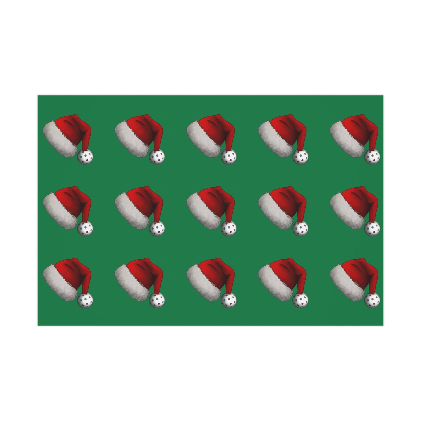 Pickleball Santa Hat Gift Wrap