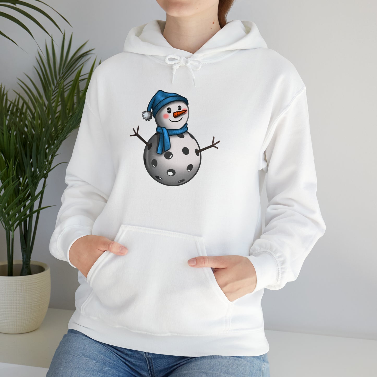 Unisex Heavy Blend™ Pickleball Snowman Hooded Sweatshirt