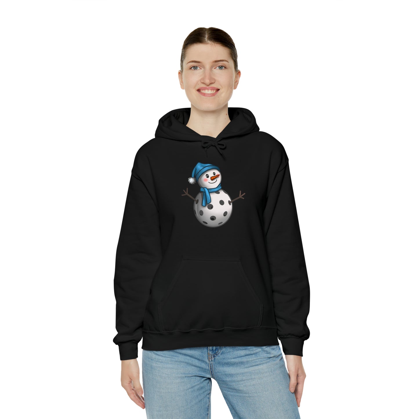 Unisex Heavy Blend™ Pickleball Snowman Hooded Sweatshirt