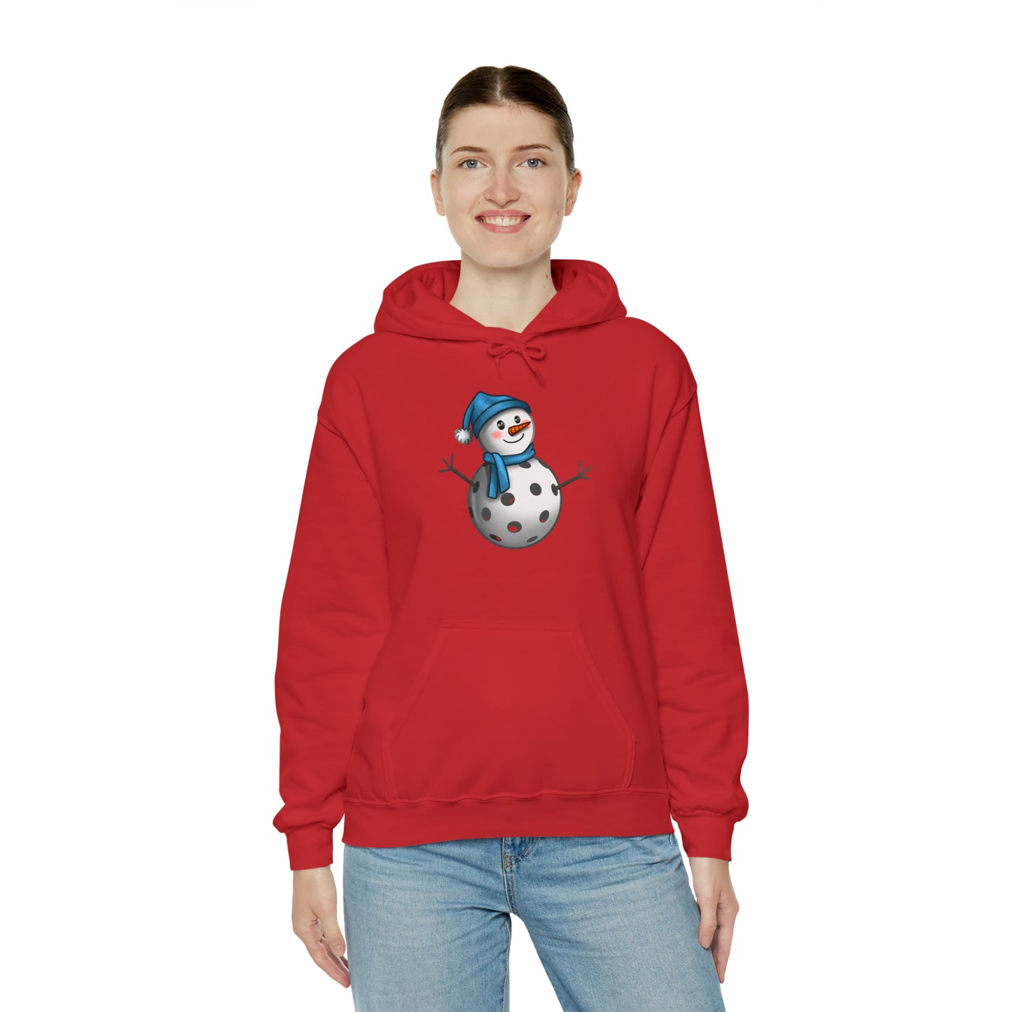 Unisex Heavy Blend™ Pickleball Snowman Hooded Sweatshirt