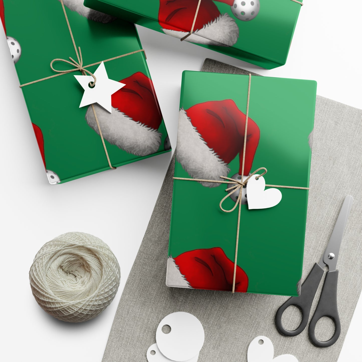 Pickleball Santa Hat Gift Wrap