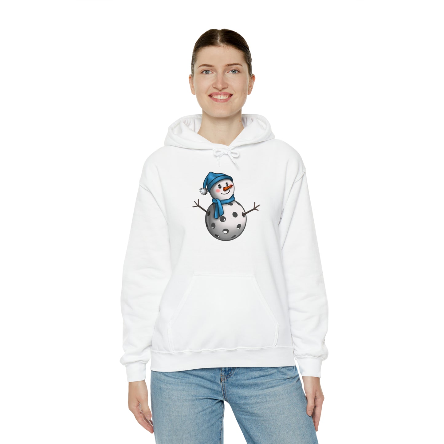 Unisex Heavy Blend™ Pickleball Snowman Hooded Sweatshirt