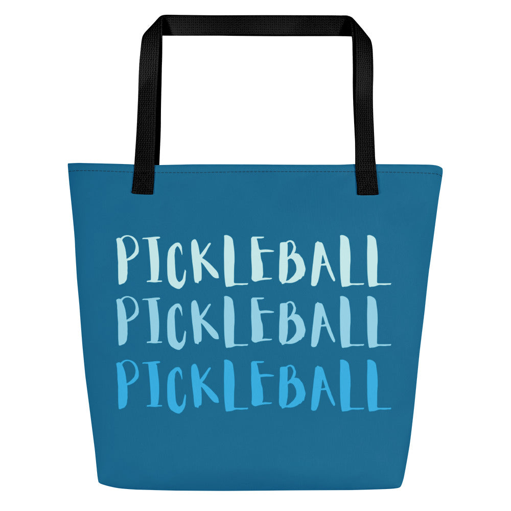 Pickleball Ombre Large Tote Bag
