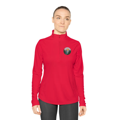 Ladies Quarter-Zip Pullover With Pickleball Logo