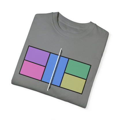 Spring Pickleball Court Design Unisex Garment-Dyed T-shirt