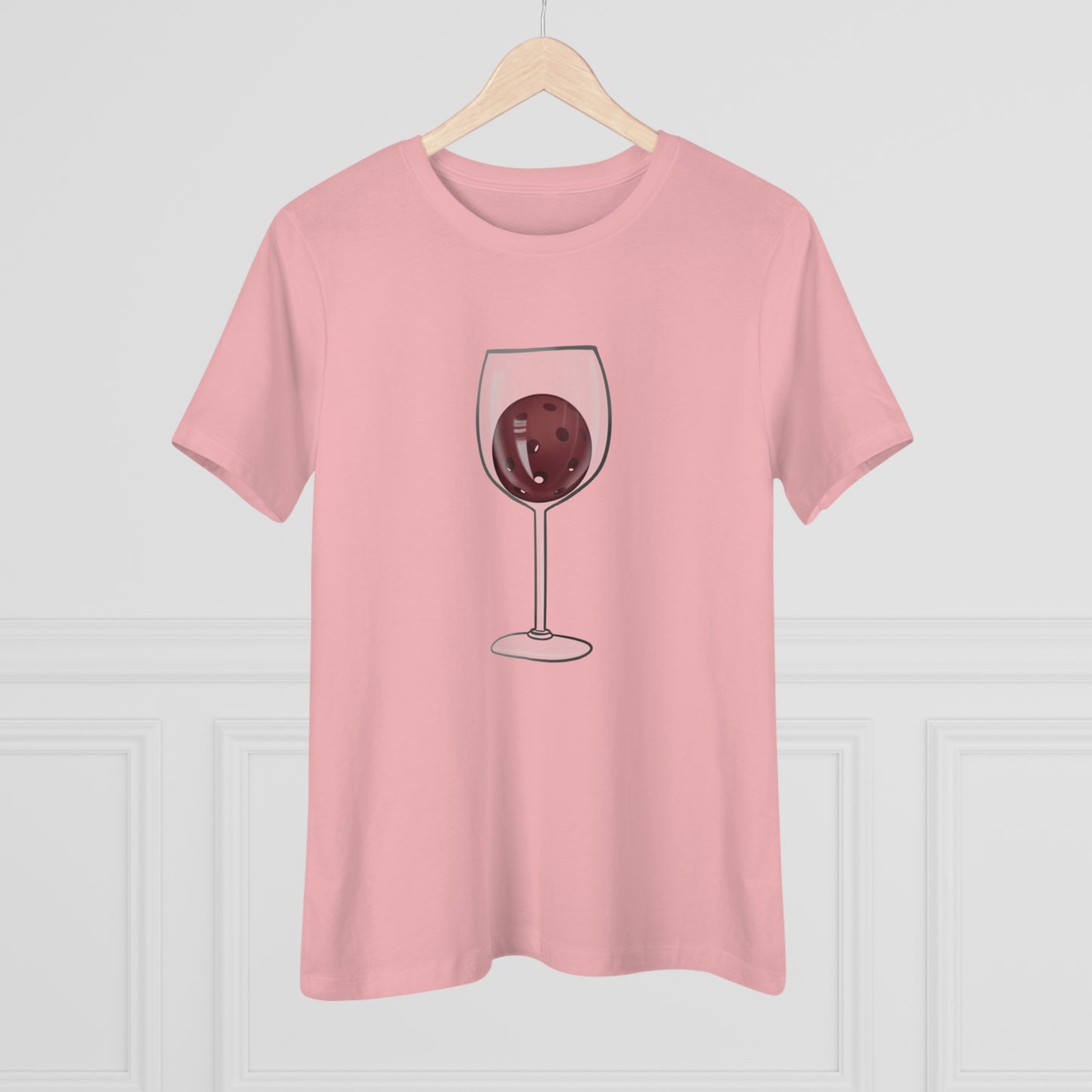 Pickleball Wine Glass Women's Premium Tee