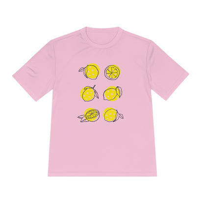 Unisex Moisture Wicking Lemon Pickleball Tee!