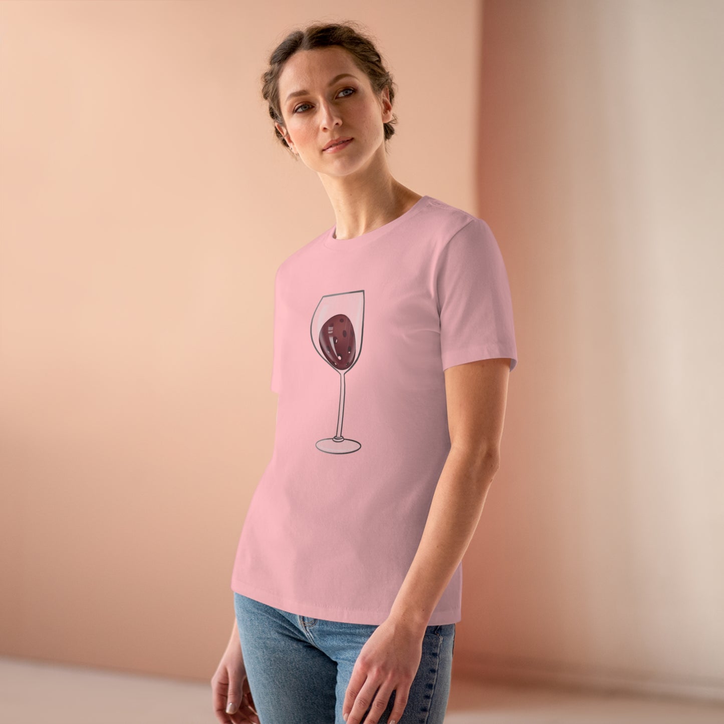 Pickleball Wine Glass Women's Premium Tee