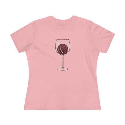 Pickleball Wine Glass Women's Premium Tee