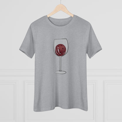 Pickleball Wine Glass Women's Premium Tee