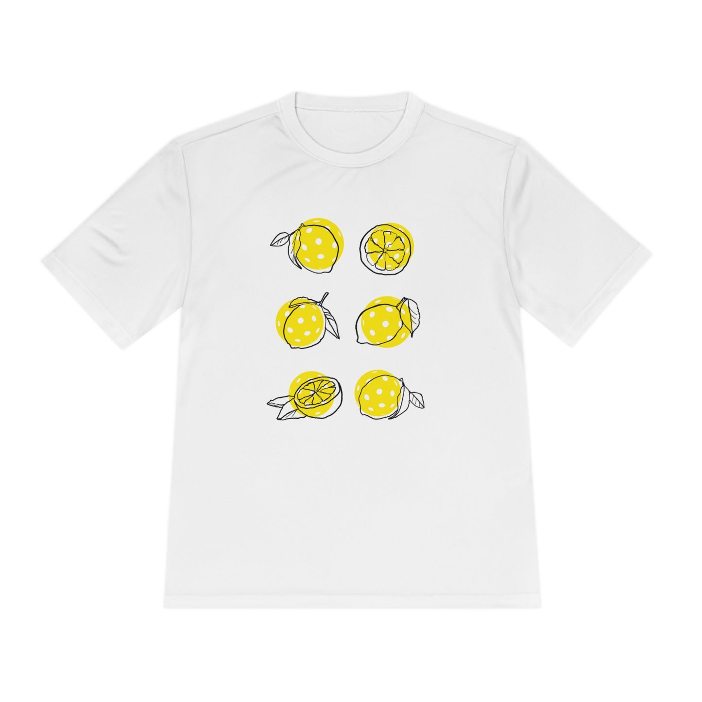 Unisex Moisture Wicking Lemon Pickleball Tee!