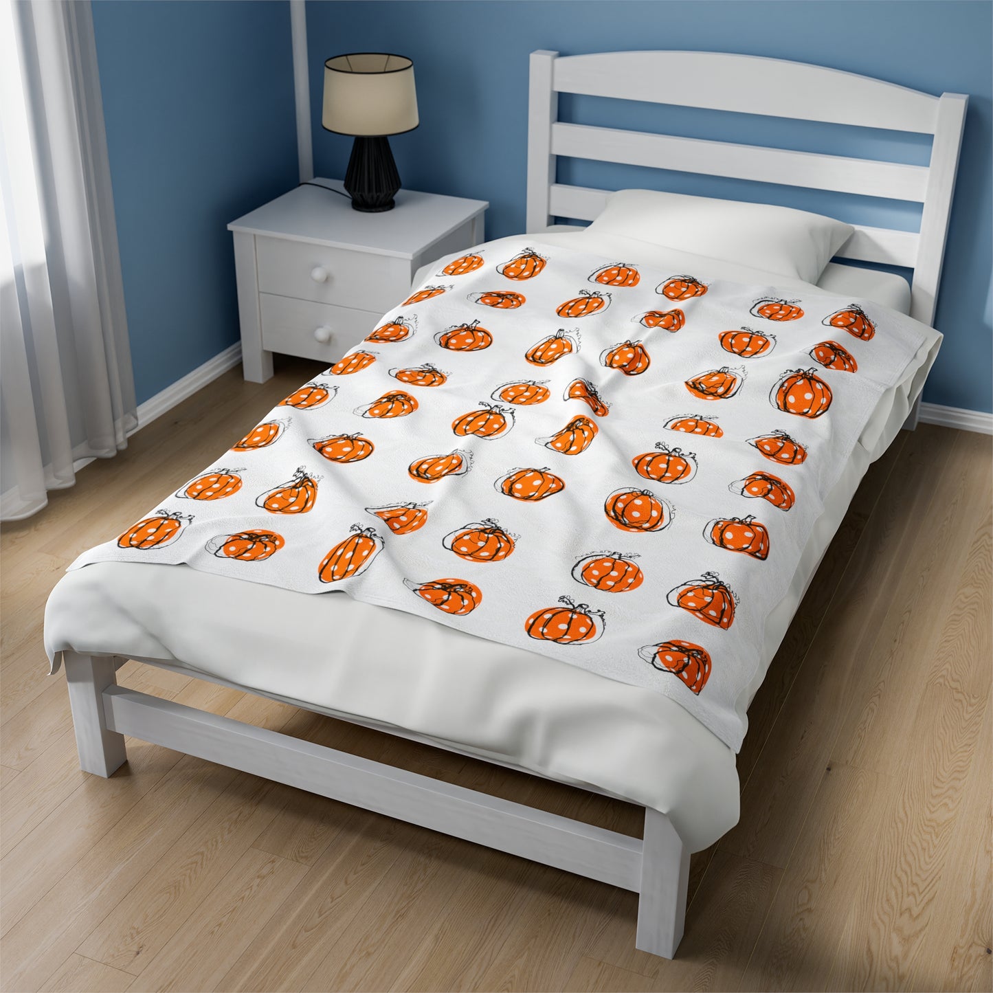 Velveteen Plush Fall Pumpkin Pickleball Blanket!