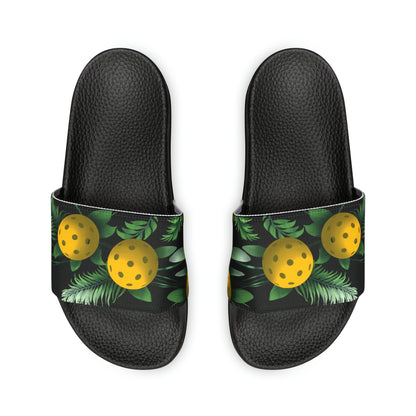 Men's Tropical Pickleball PU Slide Sandals