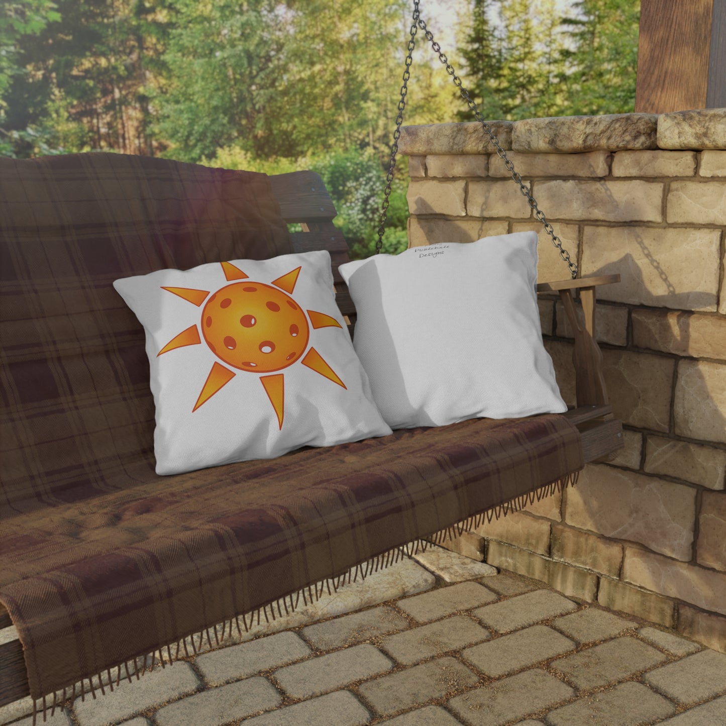 Pickleball Sun Outdoor Pillows