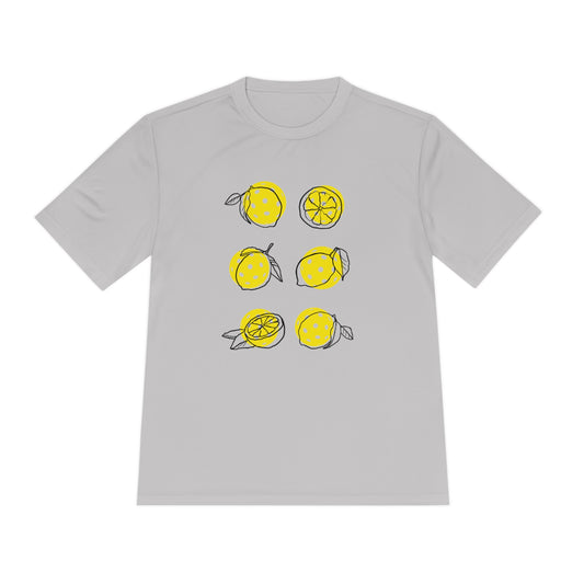 Unisex Moisture Wicking Lemon Pickleball Tee!