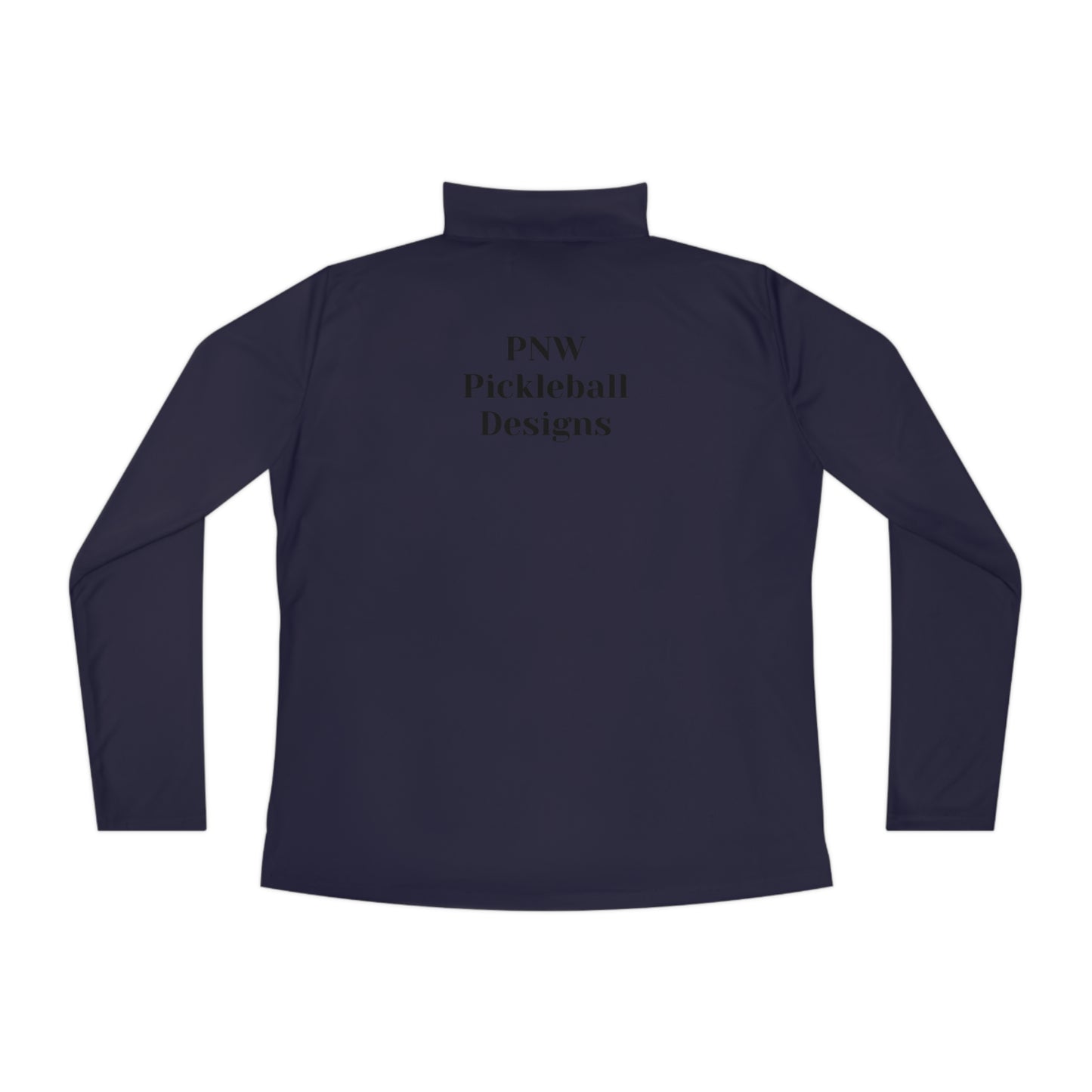 Ladies Quarter-Zip Pullover With Pickleball Logo