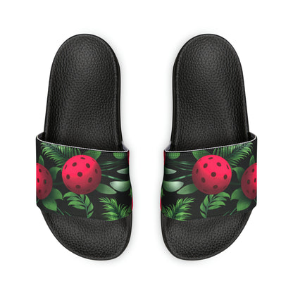 Women's Tropical Pickleball PU Slide Sandals!