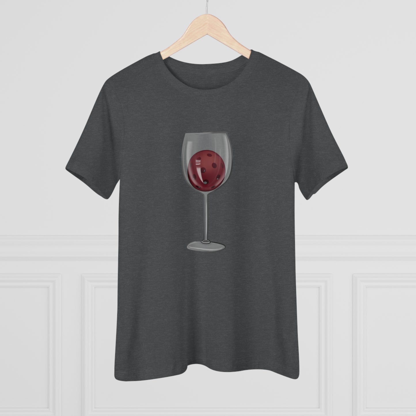 Pickleball Wine Glass Women's Premium Tee