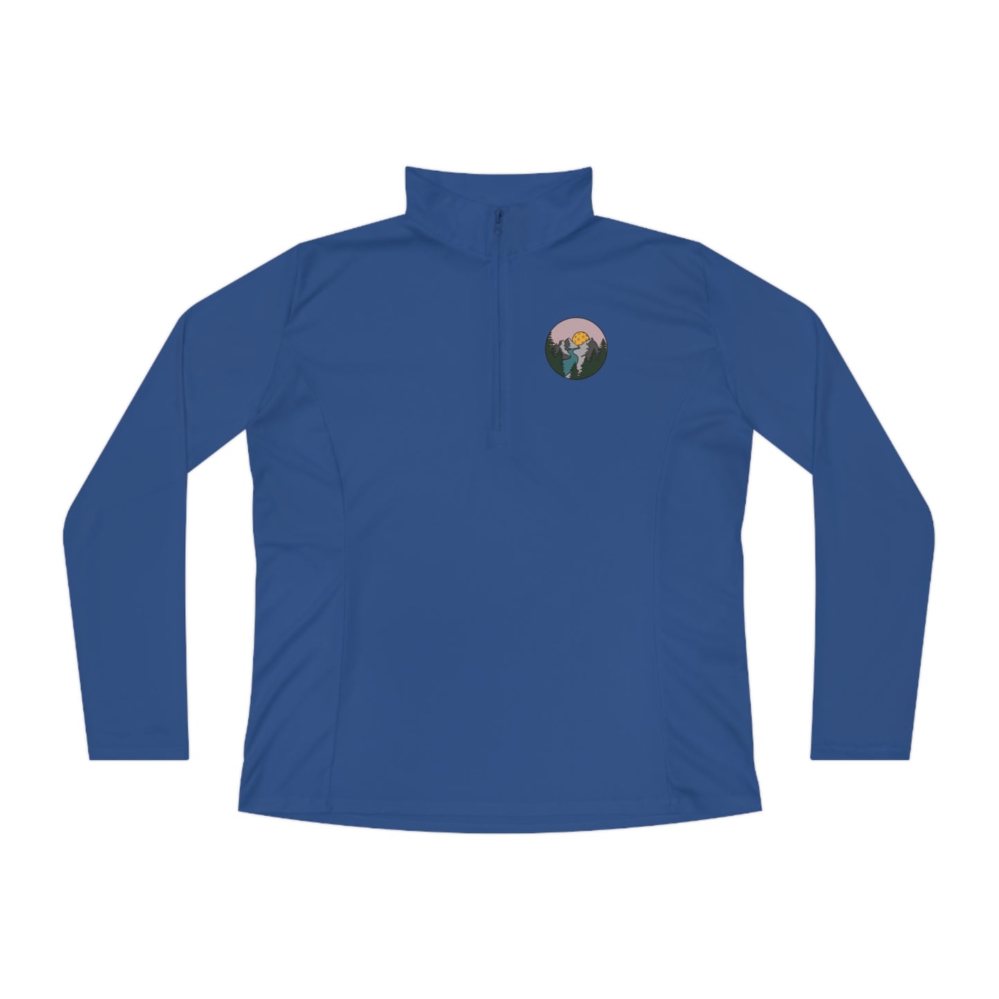 Ladies Quarter-Zip Pullover With Pickleball Logo