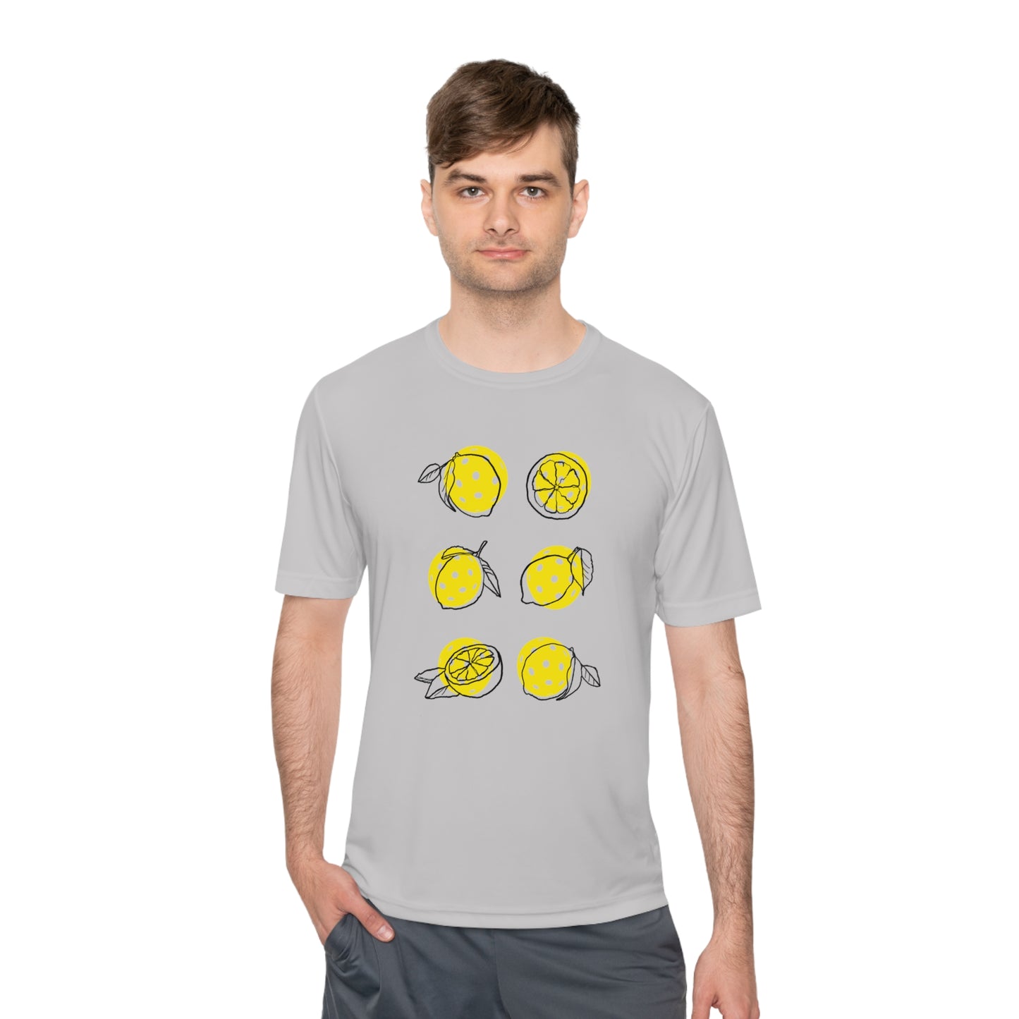 Unisex Moisture Wicking Lemon Pickleball Tee!