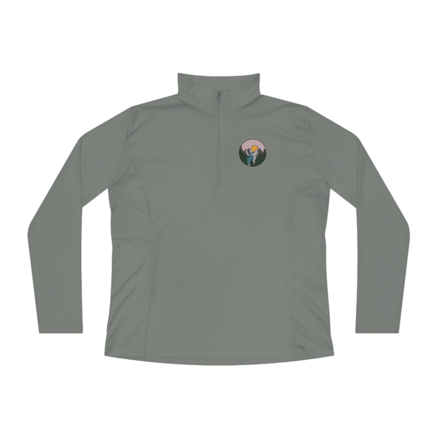 Ladies Quarter-Zip Pullover With Pickleball Logo