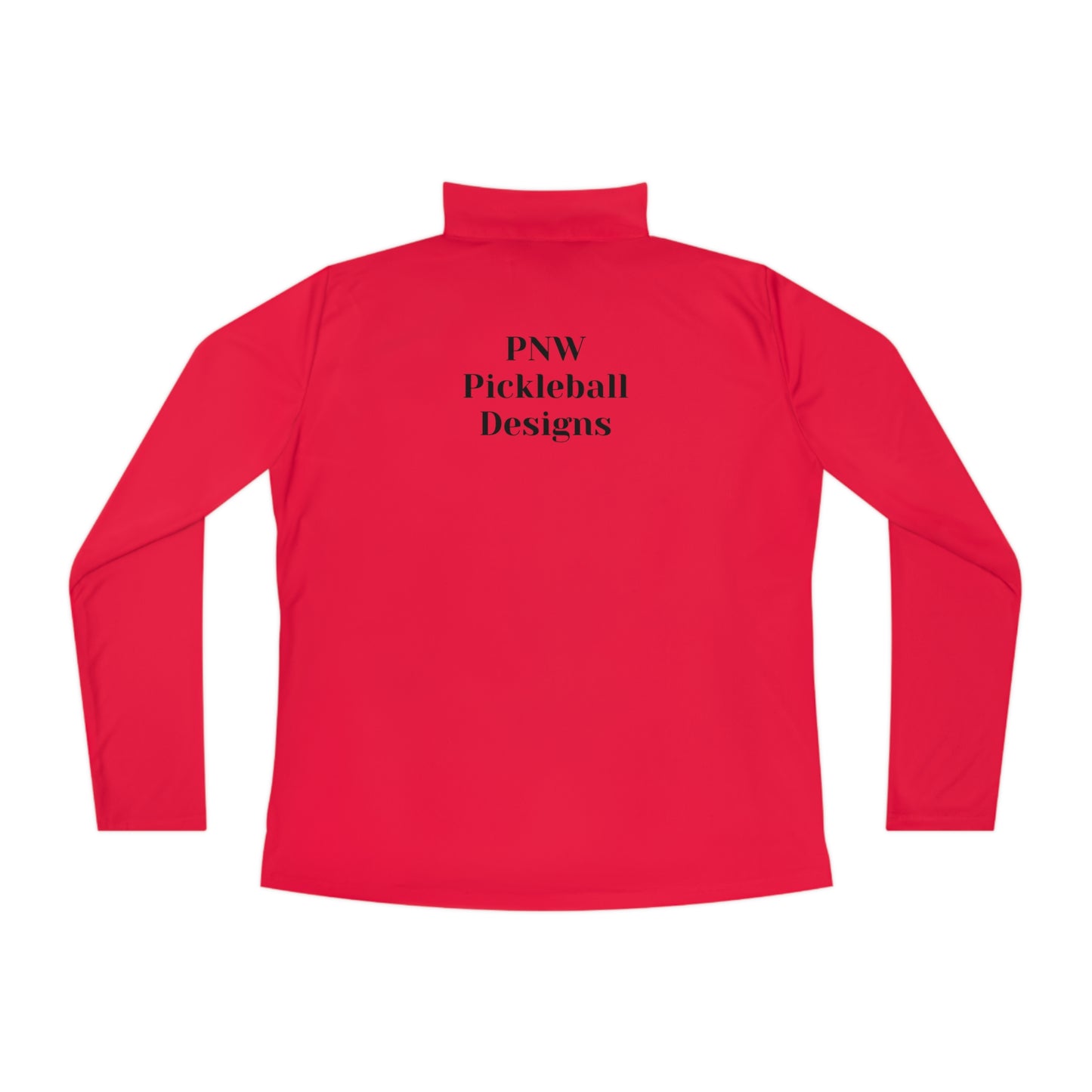 Ladies Quarter-Zip Pullover With Pickleball Logo