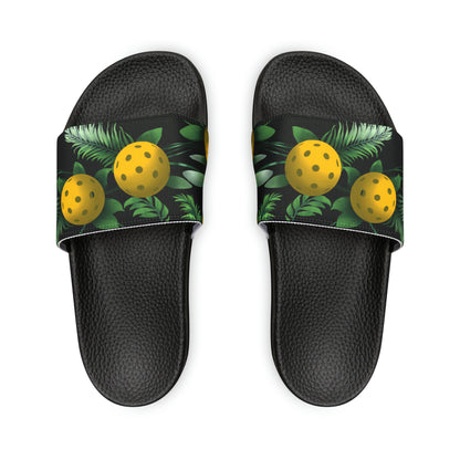 Men's Tropical Pickleball PU Slide Sandals