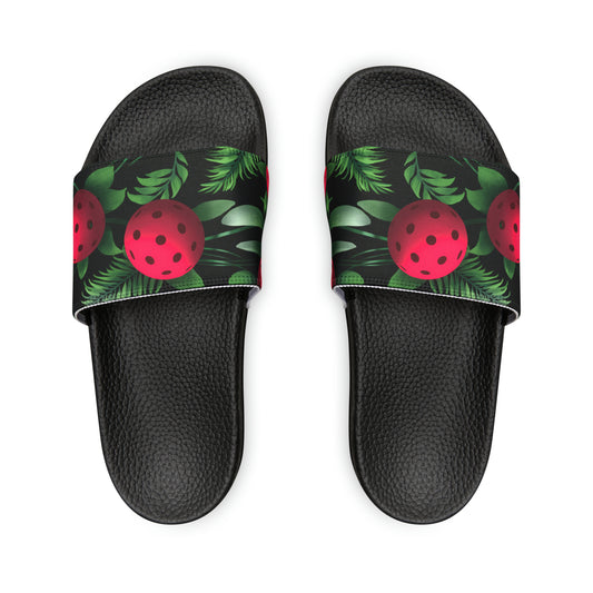 Women's Tropical Pickleball PU Slide Sandals!