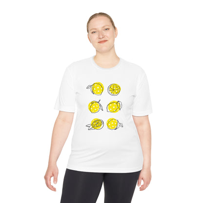 Unisex Moisture Wicking Lemon Pickleball Tee!