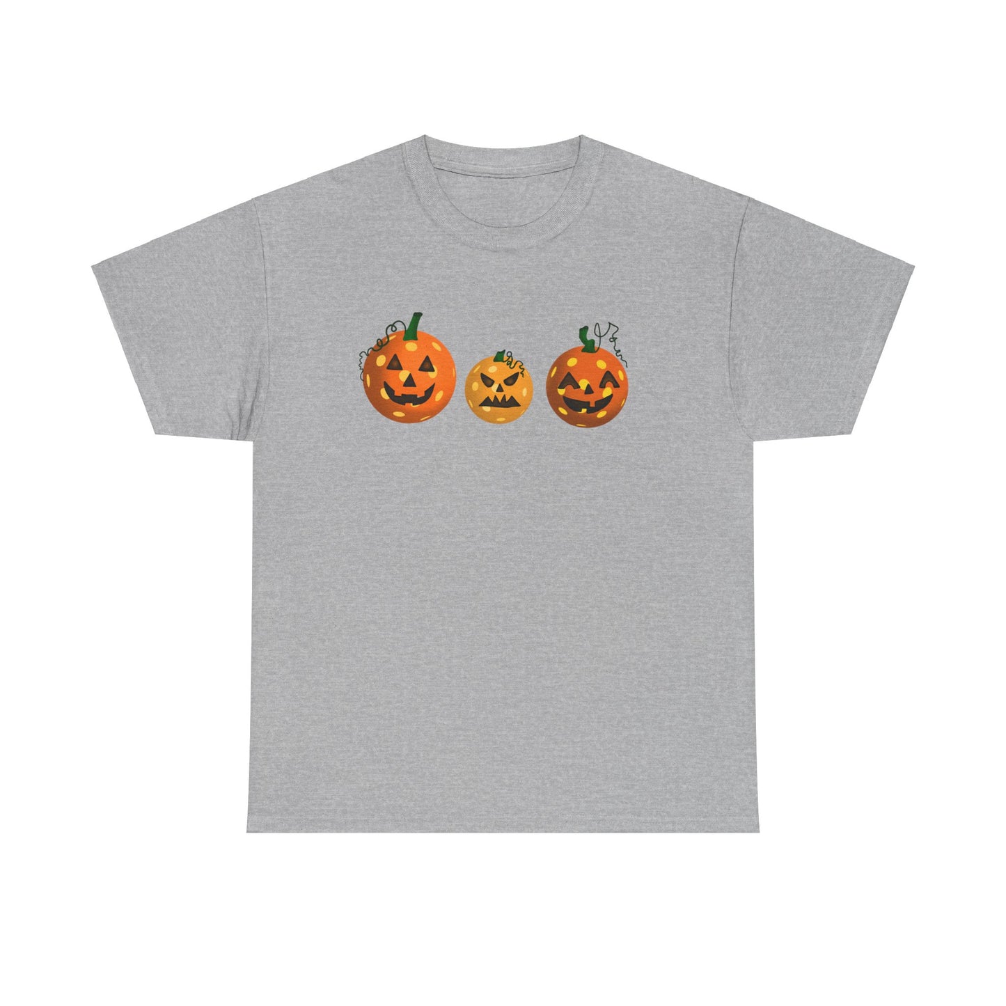 Unisex Heavy Cotton Pickleball Pumpkin Tee!