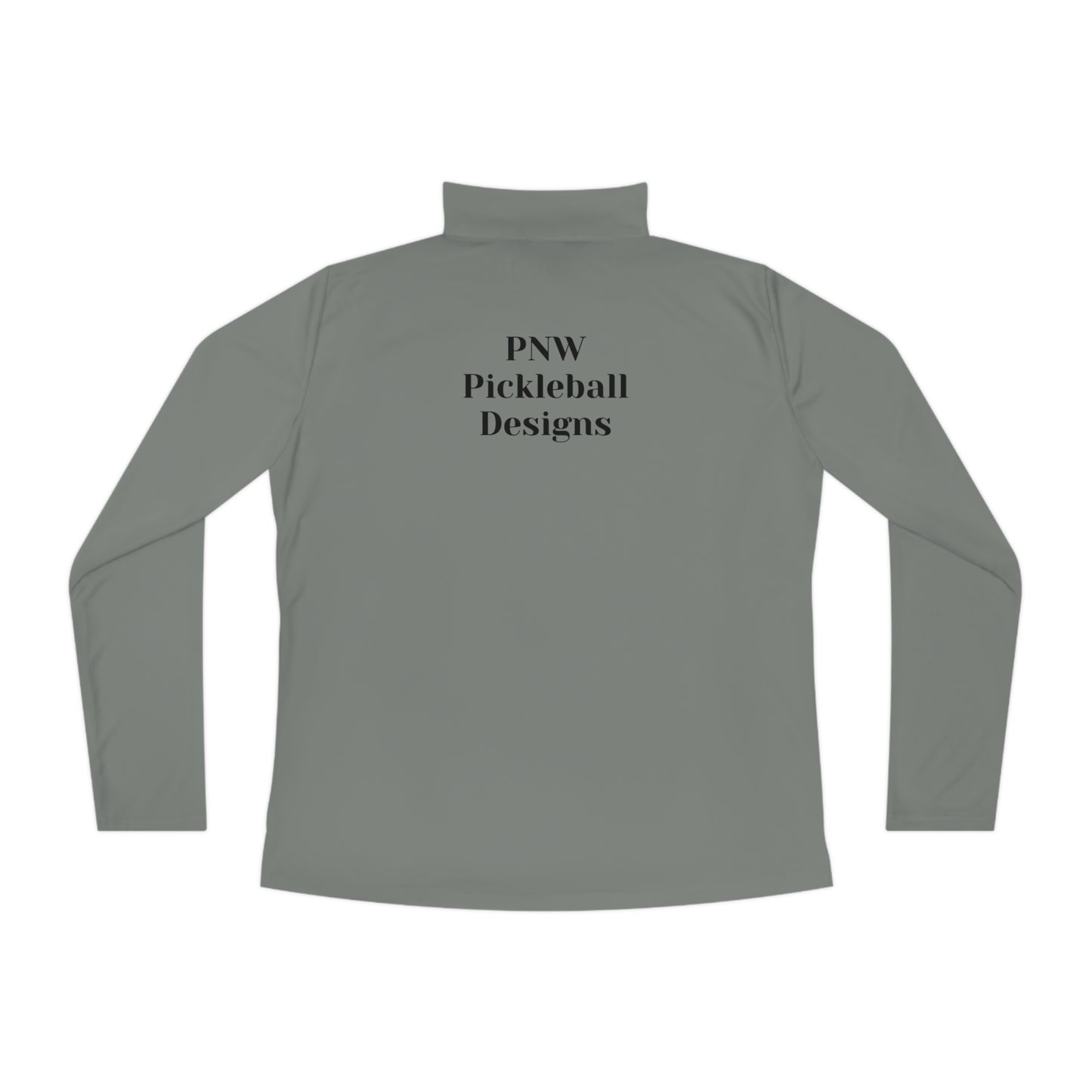 Ladies Quarter-Zip Pullover With Pickleball Logo