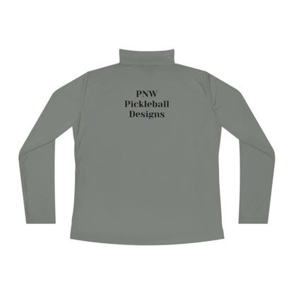 Ladies Quarter-Zip Pullover With Pickleball Logo