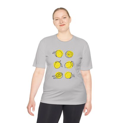 Unisex Moisture Wicking Lemon Pickleball Tee!