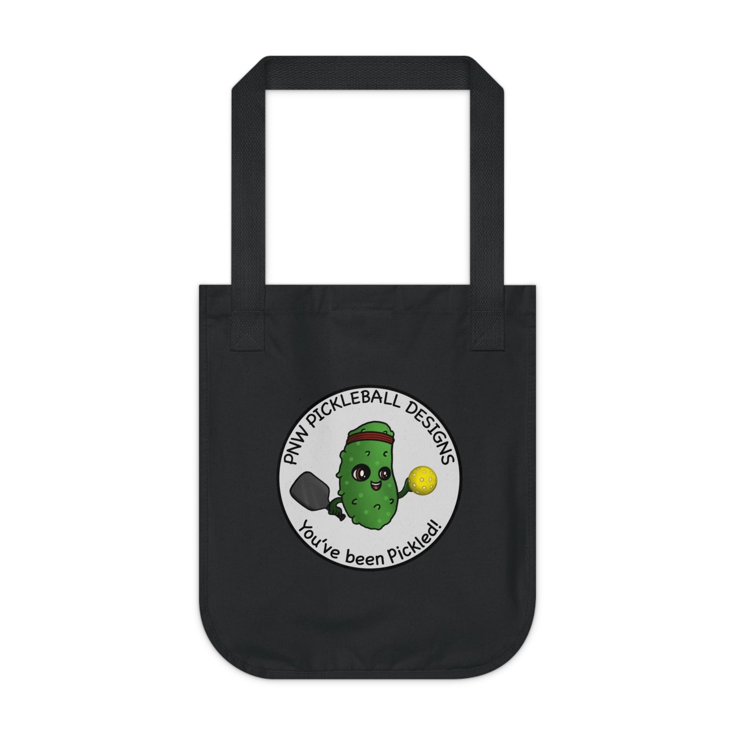 Organic Canvas Tote Bag With Three Pickleball Designs!