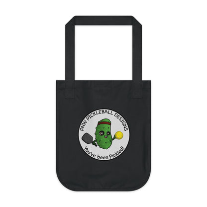 Organic Canvas Tote Bag With Three Pickleball Designs!