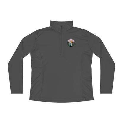 Ladies Quarter-Zip Pullover With Pickleball Logo