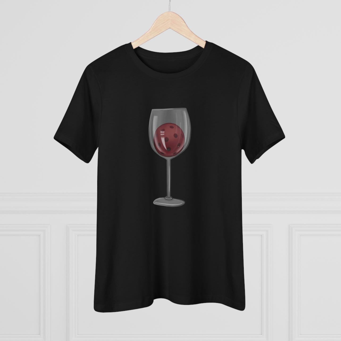 Pickleball Wine Glass Women's Premium Tee