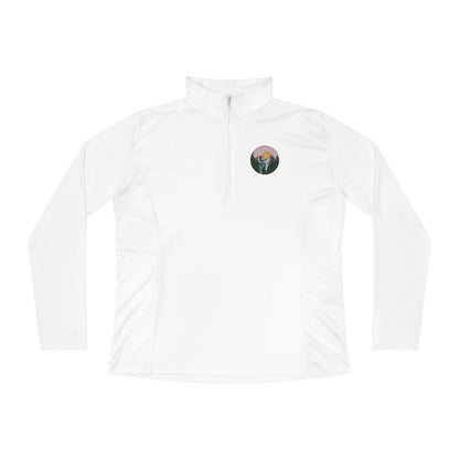 Ladies Quarter-Zip Pullover With Pickleball Logo