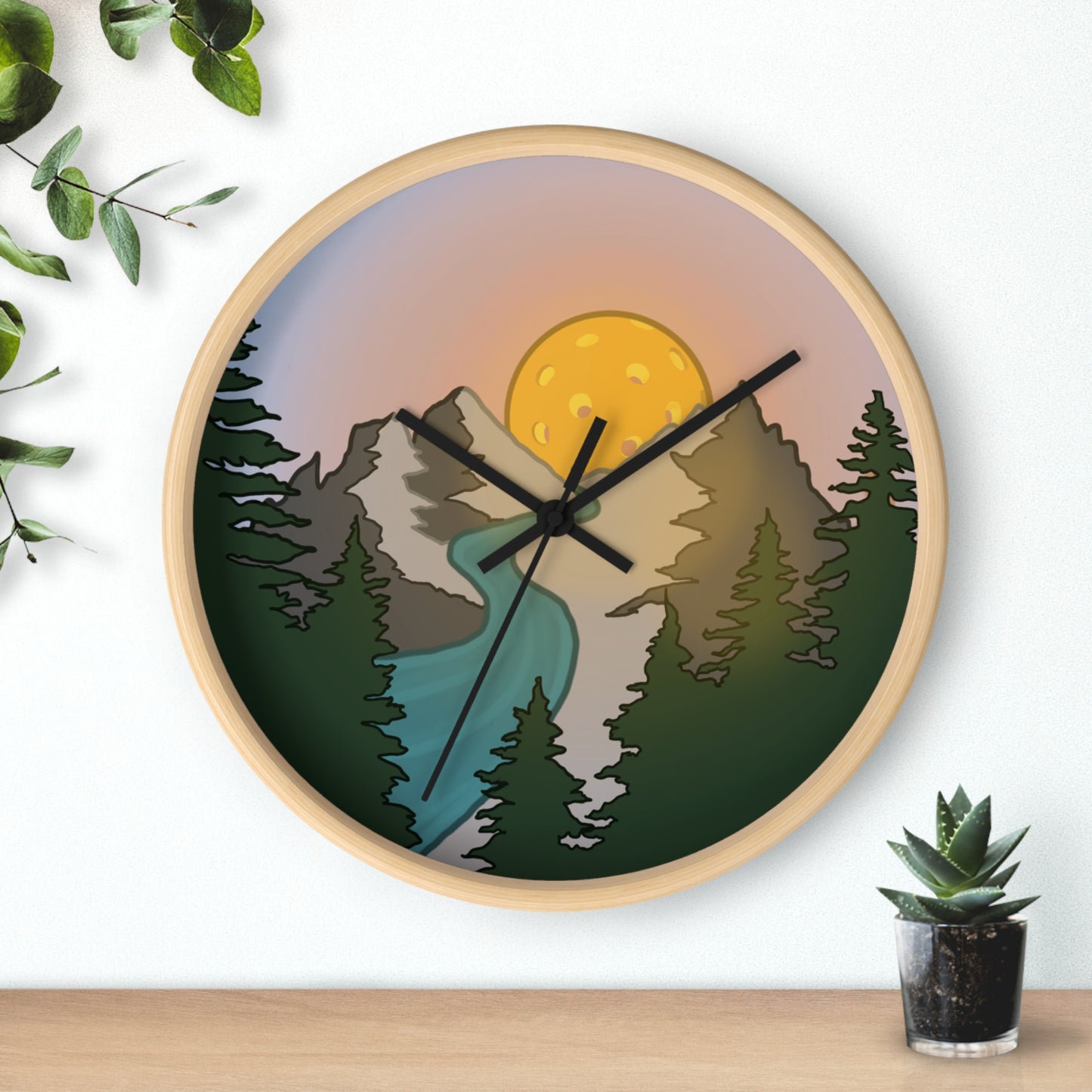 Pickleball Sun Wall Clock!