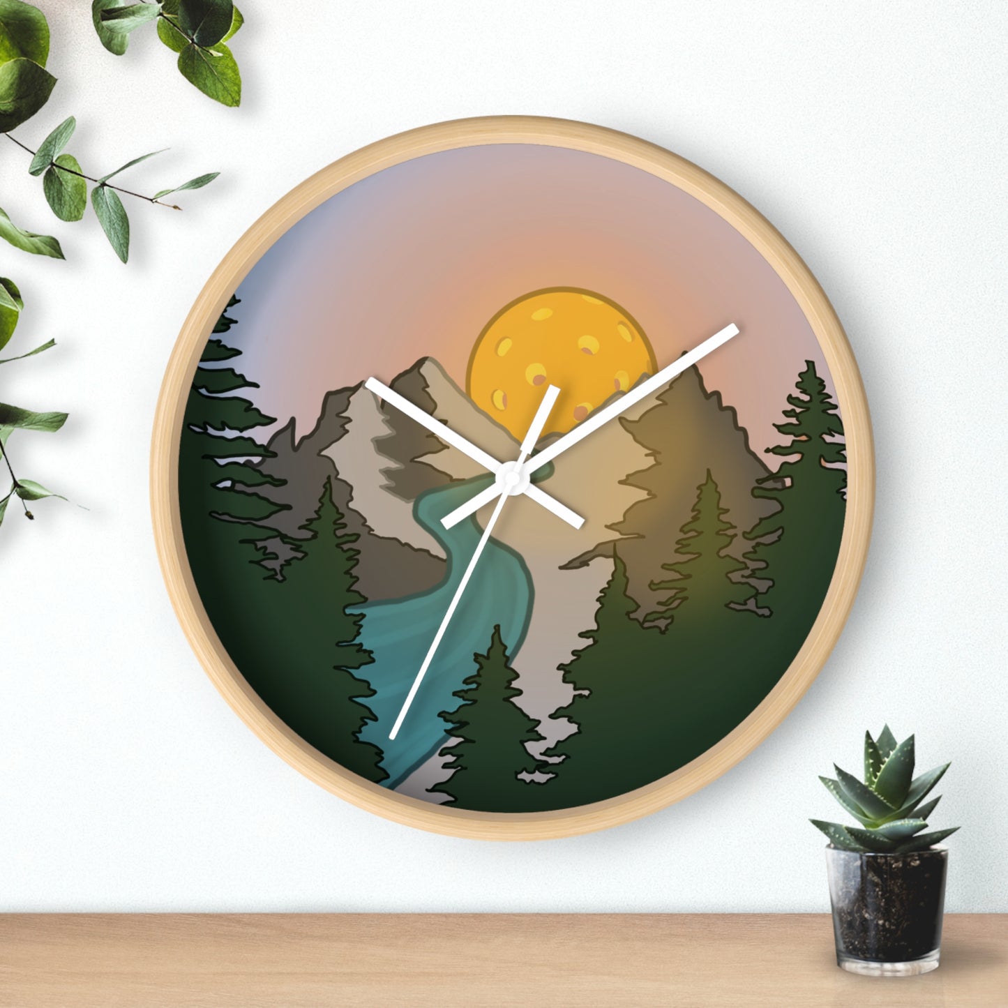 Pickleball Sun Wall Clock!