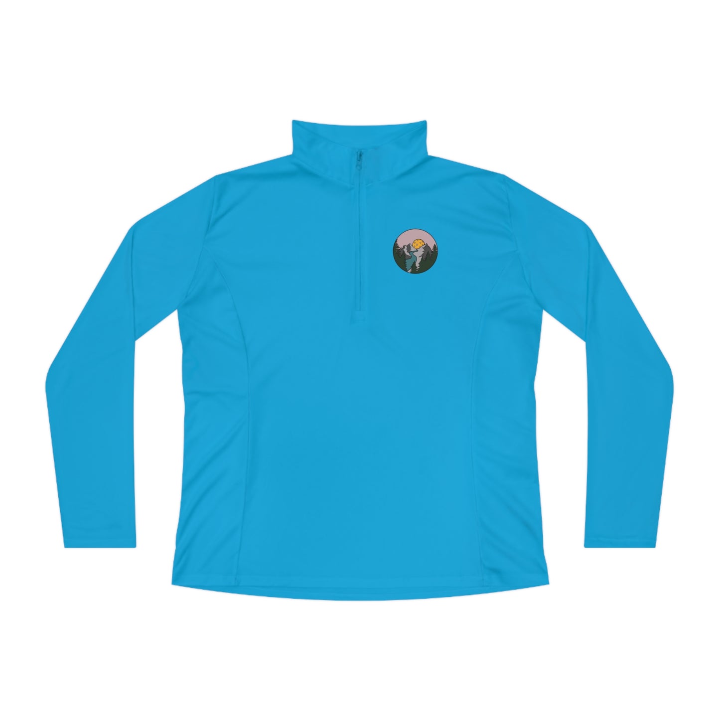 Ladies Quarter-Zip Pullover With Pickleball Logo