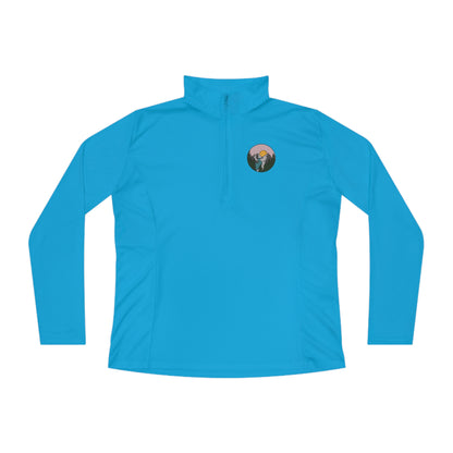 Ladies Quarter-Zip Pullover With Pickleball Logo