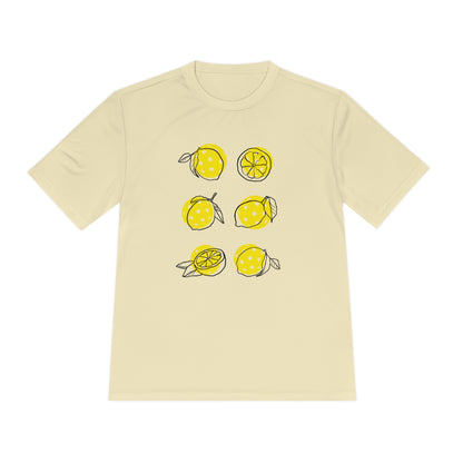 Unisex Moisture Wicking Lemon Pickleball Tee!