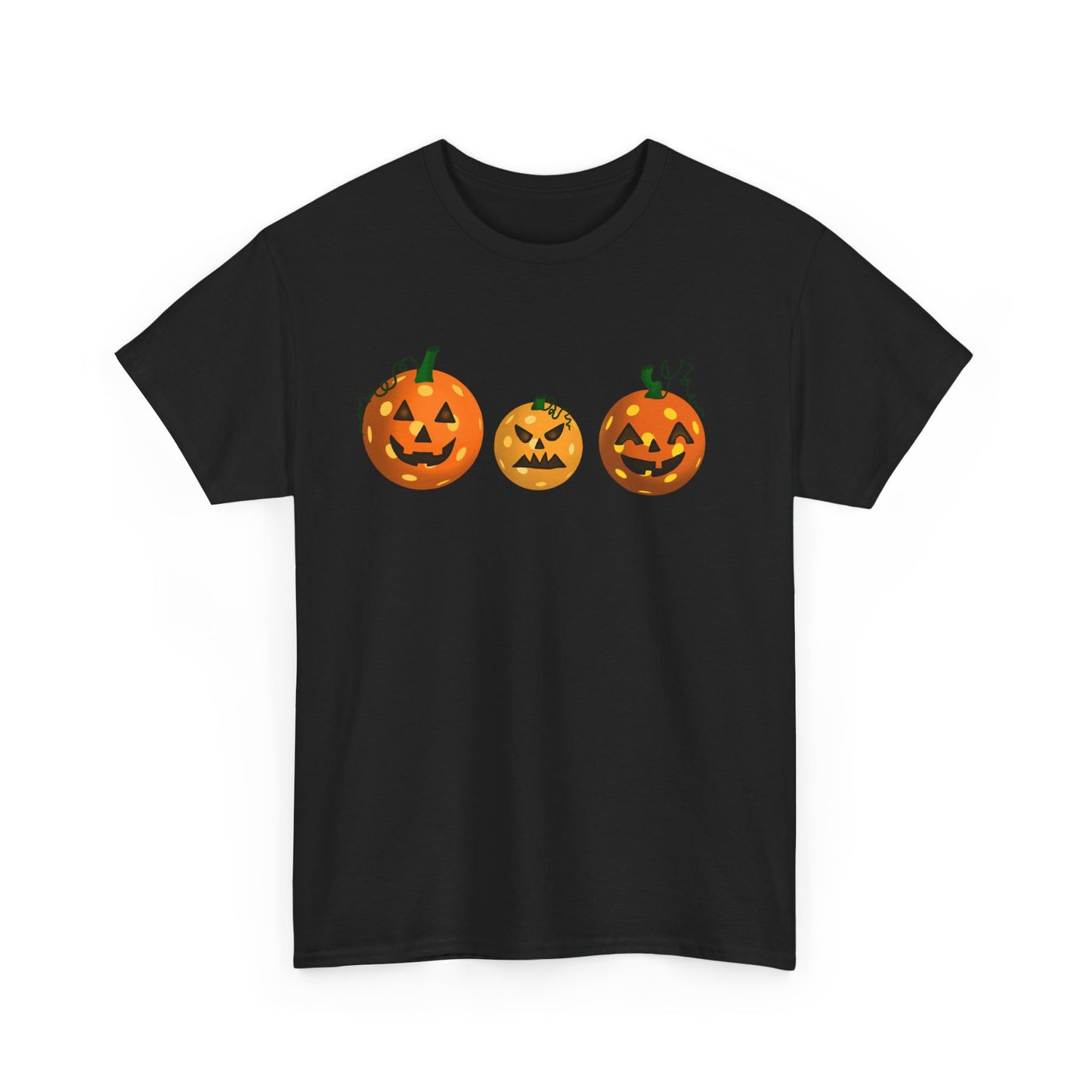 Unisex Heavy Cotton Pickleball Pumpkin Tee!